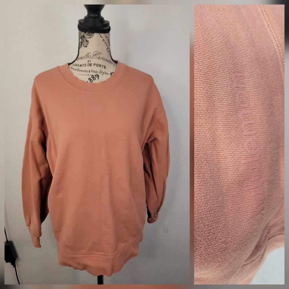 Lululemon Sweater Size 4 Perfectly Oversized Crewneck Spellout Salmon